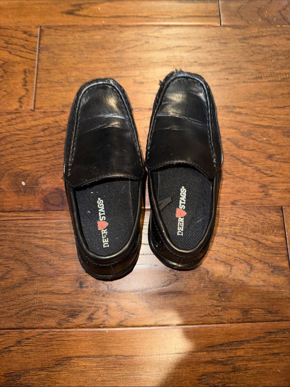 Deer Stags Men’s Black Slip-On Moccasin Loafers
